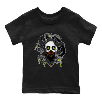 Dunk Mid Premium shirt to match jordans Skull Medusa sneaker tees Dunk Halloween SNRT Sneaker Tees Casual Crew Neck T-Shirt Baby Toddler Black 2 T-Shirt