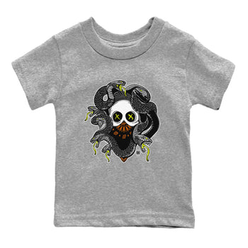 Dunk Mid Premium shirt to match jordans Skull Medusa sneaker tees Dunk Halloween SNRT Sneaker Tees Casual Crew Neck T-Shirt Baby Toddler Heather Grey 2 T-Shirt