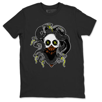 Dunk Mid Premium shirt to match jordans Skull Medusa sneaker tees Dunk Halloween SNRT Sneaker Tees Casual Crew Neck T-Shirt Unisex Black 2 T-Shirt