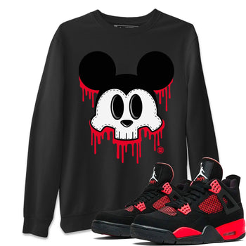 Jordan 4 Red Thunder Sneaker Match Tees Skull Mouse Sneaker Tees Jordan 4 Red Thunder Sneaker Release Tees Unisex Shirts