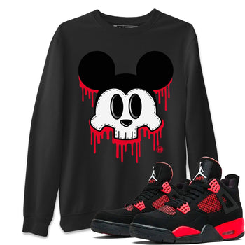 Jordan 4 Red Thunder Sneaker Match Tees Skull Mouse Sneaker Tees Jordan 4 Red Thunder Sneaker Release Tees Unisex Shirts