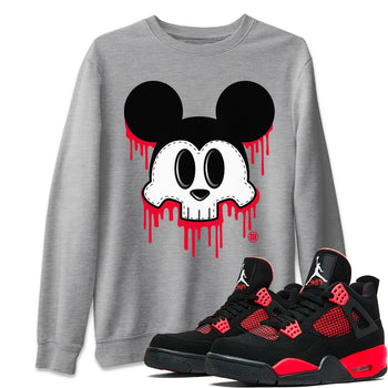 Jordan 4 Red Thunder Sneaker Match Tees Skull Mouse Sneaker Tees Jordan 4 Red Thunder Sneaker Release Tees Unisex Shirts