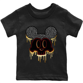 Jordan 3 Black Gold Sneaker Match Tees Skull Mouse Sneaker Tees Jordan 3 Black Gold Sneaker Release Tees Kids Shirts