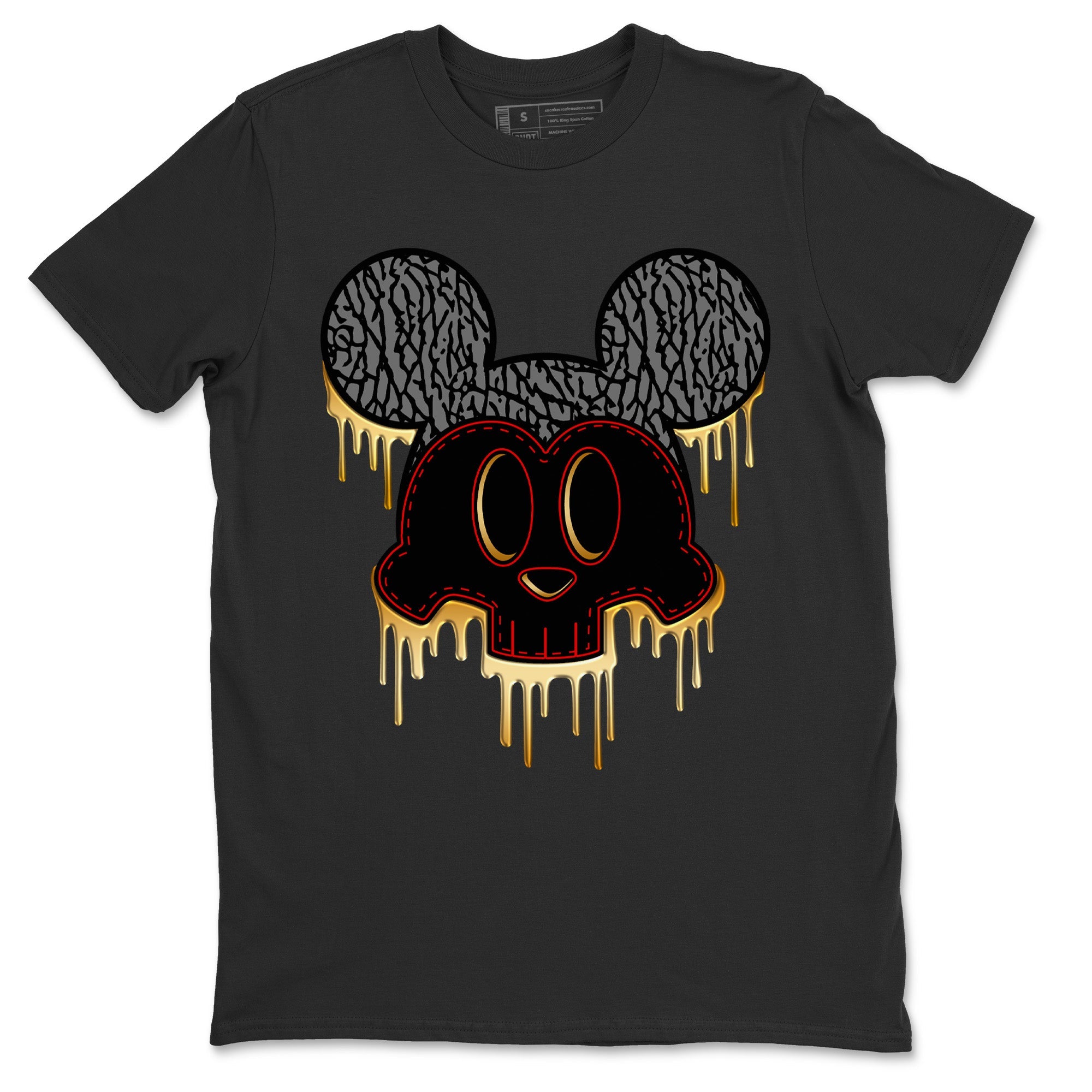 Jordan 3 Black Gold Sneaker Match Tees Skull Mouse Sneaker Tees Jordan 3 Black Gold Sneaker Release Tees Unisex Shirts