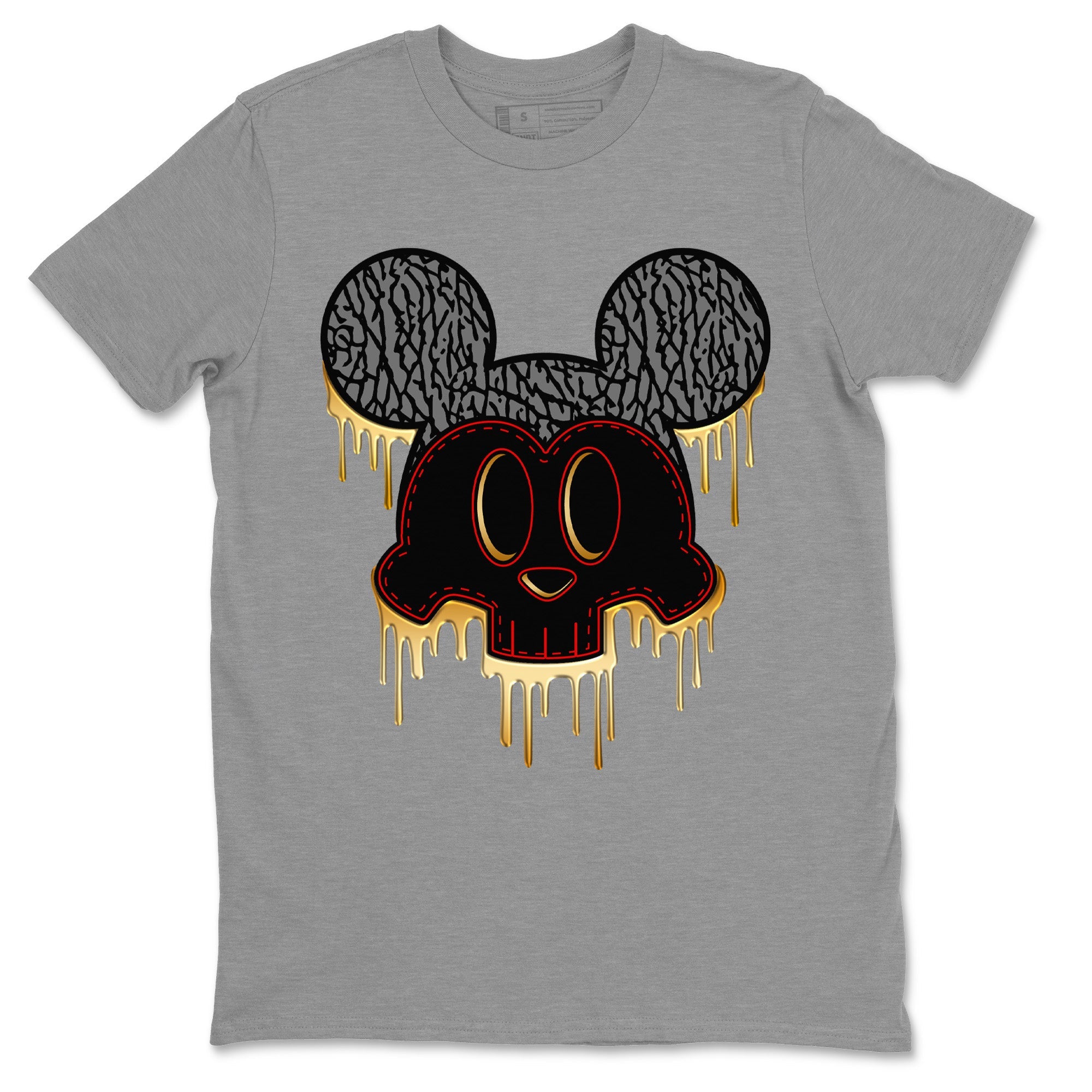 Jordan 3 Black Gold Sneaker Match Tees Skull Mouse Sneaker Tees Jordan 3 Black Gold Sneaker Release Tees Unisex Shirts