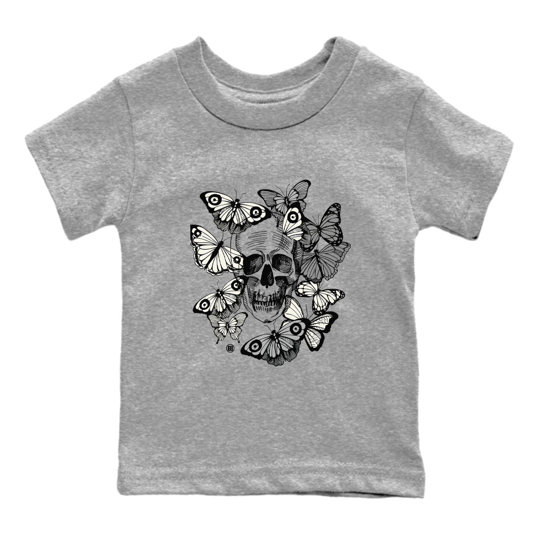 3 Ivory shirt to match jordans Skull With Butterflies sneaker tees Air Jordan 3 Ivory SNRT Sneaker Release Tees Streetwear baby toddler Heather Grey 2 cotton Shirt
