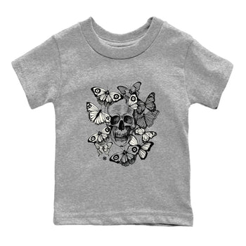 3 Ivory shirt to match jordans Skull With Butterflies sneaker tees Air Jordan 3 Ivory SNRT Sneaker Release Tees Streetwear baby toddler Heather Grey 2 cotton Shirt