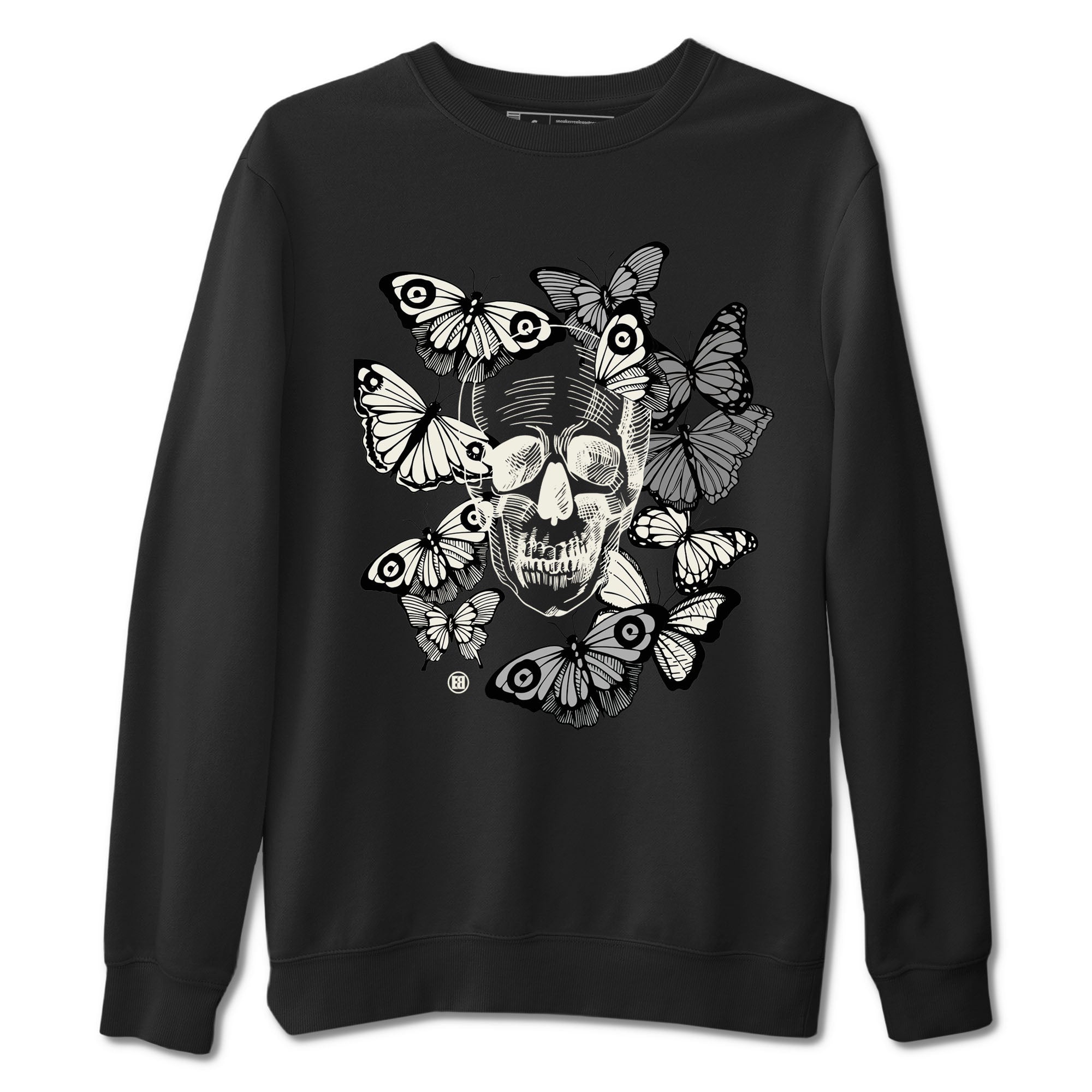 3 Ivory shirt to match jordans Skull With Butterflies sneaker tees Air Jordan 3 Ivory SNRT Sneaker Release Tees Streetwear unisex cotton Black 2 crew neck shirt
