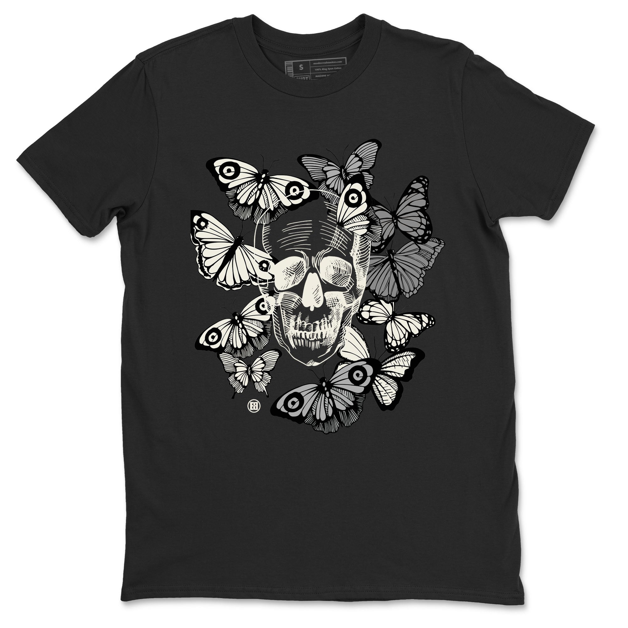 3 Ivory shirt to match jordans Skull With Butterflies sneaker tees Air Jordan 3 Ivory SNRT Sneaker Release Tees Streetwear unisex cotton Black 1 crew neck shirt