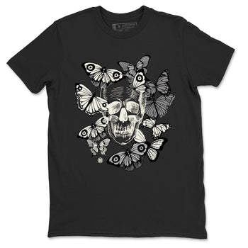 3 Ivory shirt to match jordans Skull With Butterflies sneaker tees Air Jordan 3 Ivory SNRT Sneaker Release Tees Streetwear unisex cotton Black 1 crew neck shirt