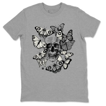 3 Ivory shirt to match jordans Skull With Butterflies sneaker tees Air Jordan 3 Ivory SNRT Sneaker Release Tees Streetwear unisex cotton Heather Grey 2 crew neck shirt