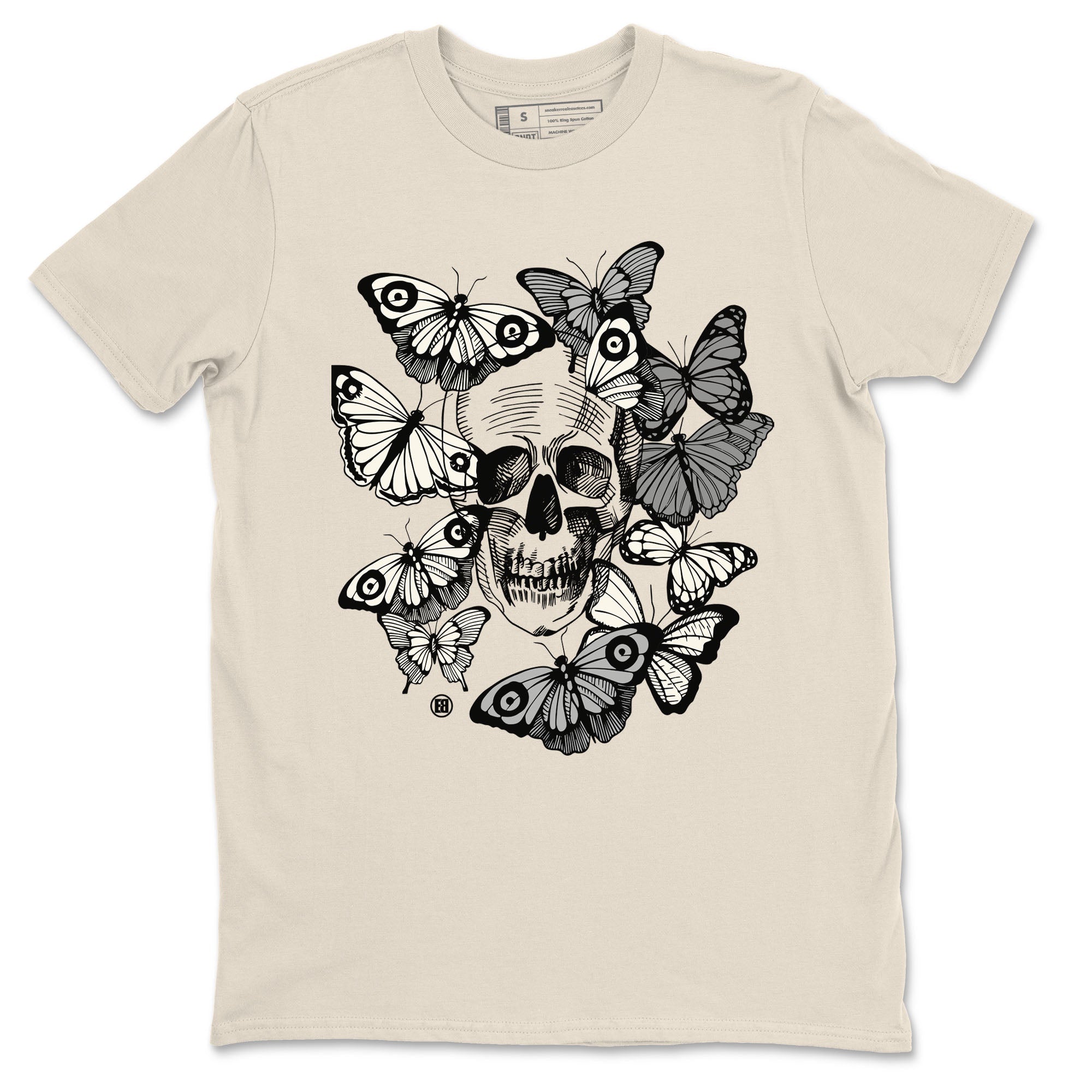 3 Ivory shirt to match jordans Skull With Butterflies sneaker tees Air Jordan 3 Ivory SNRT Sneaker Release Tees Streetwear unisex cotton Natural 2 crew neck shirt