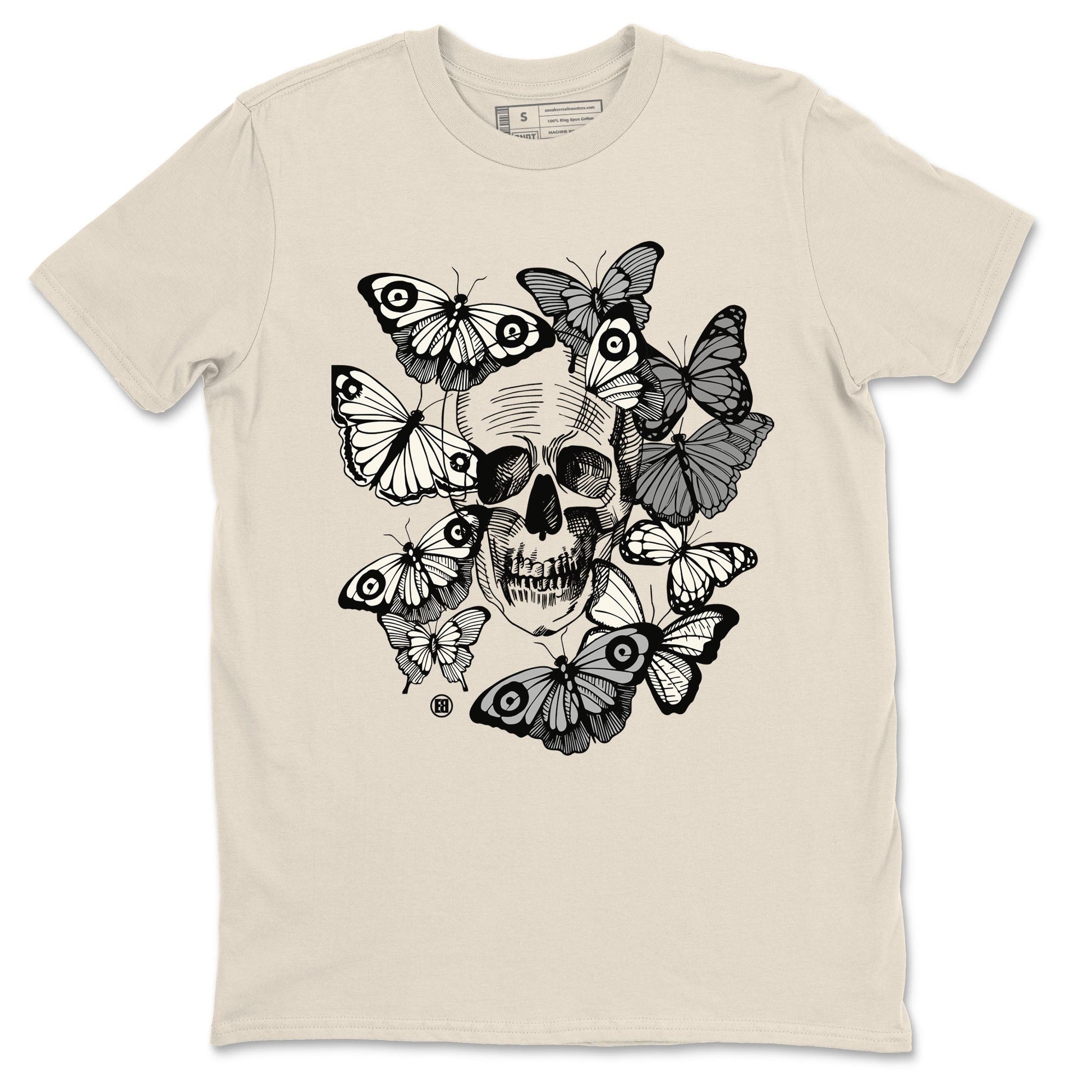 3 Ivory shirt to match jordans Skull With Butterflies sneaker tees Air Jordan 3 Ivory SNRT Sneaker Release Tees Streetwear unisex cotton Natural 2 crew neck shirt