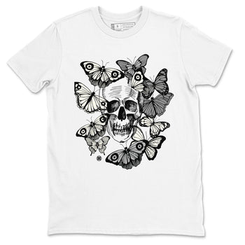 3 Ivory shirt to match jordans Skull With Butterflies sneaker tees Air Jordan 3 Ivory SNRT Sneaker Release Tees Streetwear unisex cotton White 2 crew neck shirt
