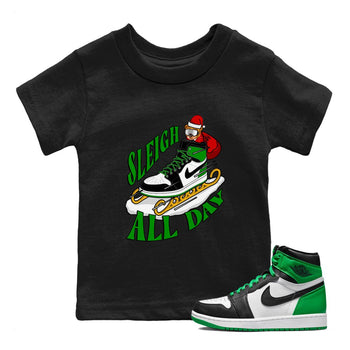 Air Jordan 1 Celtics shirt to match jordans Sleigh All Day sneaker tees christmas gift Xmas outfit AJ1 Celtics SNRT Sneaker Release Tees Baby Toddler Black 1 T-Shirt