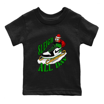 Air Jordan 1 Celtics shirt to match jordans Sleigh All Day sneaker tees christmas gift Xmas outfit AJ1 Celtics SNRT Sneaker Release Tees Baby Toddler Black 2 T-Shirt