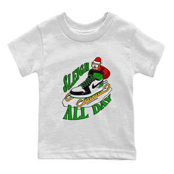 Air Jordan 1 Celtics shirt to match jordans Sleigh All Day sneaker tees christmas gift Xmas outfit AJ1 Celtics SNRT Sneaker Release Tees Baby Toddler White 2 T-Shirt