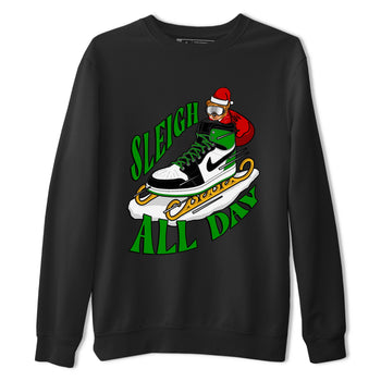 Air Jordan 1 Celtics shirt to match jordans Sleigh All Day sneaker tees christmas gift Xmas outfit AJ1 Celtics SNRT Sneaker Release Tees Unisex Black 2 T-Shirt