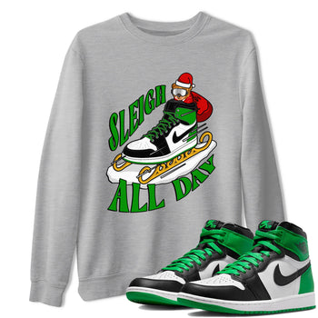 Air Jordan 1 Celtics shirt to match jordans Sleigh All Day sneaker tees christmas gift Xmas outfit AJ1 Celtics SNRT Sneaker Release Tees Unisex Heather Grey 1 T-Shirt