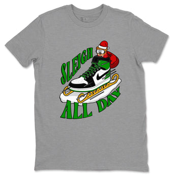 Air Jordan 1 Celtics shirt to match jordans Sleigh All Day sneaker tees christmas gift Xmas outfit AJ1 Celtics SNRT Sneaker Release Tees Unisex Heather Grey 2 T-Shirt