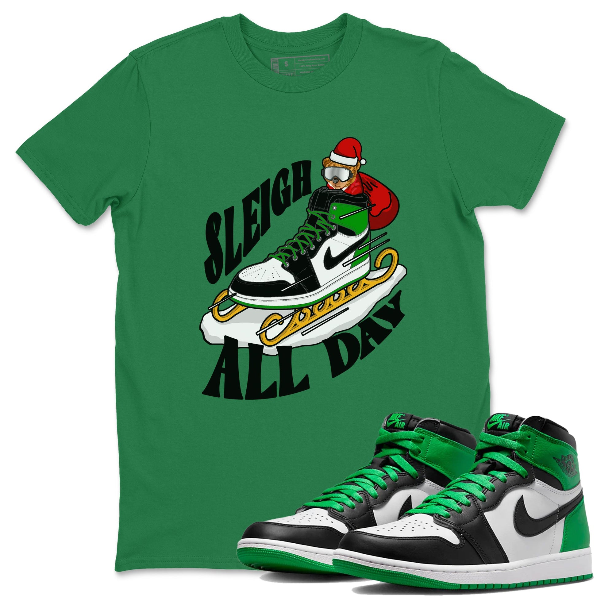 Air Jordan 1 Celtics shirt to match jordans Sleigh All Day sneaker tees christmas gift Xmas outfit AJ1 Celtics SNRT Sneaker Release Tees Unisex Kelly Green 1 T-Shirt