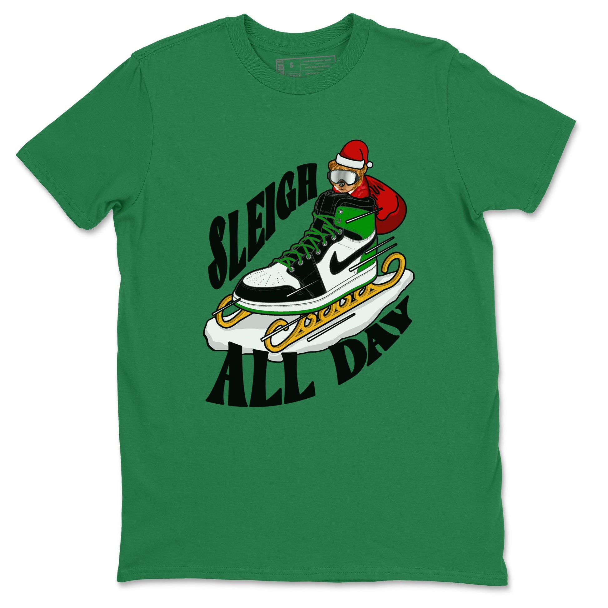 Air Jordan 1 Celtics shirt to match jordans Sleigh All Day sneaker tees christmas gift Xmas outfit AJ1 Celtics SNRT Sneaker Release Tees Unisex Kelly Green 2 T-Shirt