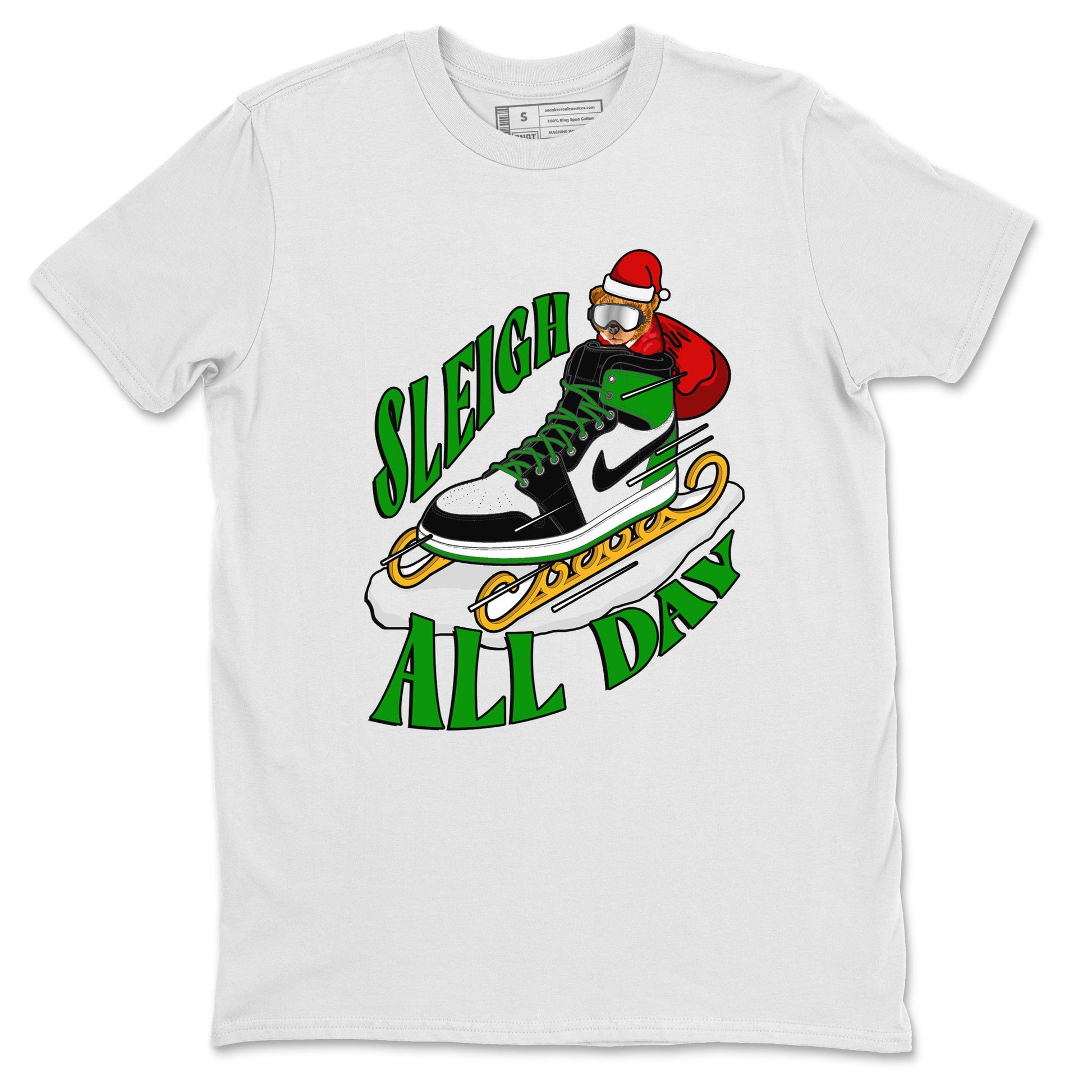 Air Jordan 1 Celtics shirt to match jordans Sleigh All Day sneaker tees christmas gift Xmas outfit AJ1 Celtics SNRT Sneaker Release Tees Unisex White 2 T-Shirt