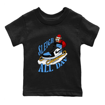 Air Jordan 1 UNC TOE shirt to match jordans Sleigh All Day sneaker tees christmas gift Xmas outfit AJ1 UNC TOE SNRT Sneaker Release Tees Baby Toddler Black 2 T-Shirt