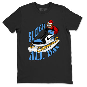 Air Jordan 1 UNC TOE shirt to match jordans Sleigh All Day sneaker tees christmas gift Xmas outfit AJ1 UNC TOE SNRT Sneaker Release Tees Unisex Black 2 T-Shirt