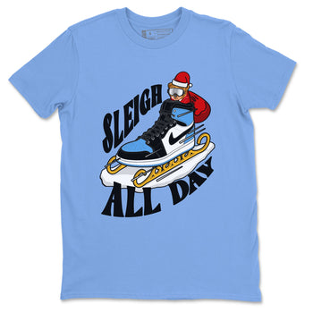 Air Jordan 1 UNC TOE shirt to match jordans Sleigh All Day sneaker tees christmas gift Xmas outfit AJ1 UNC TOE SNRT Sneaker Release Tees Unisex Carolina Blue 2 T-Shirt