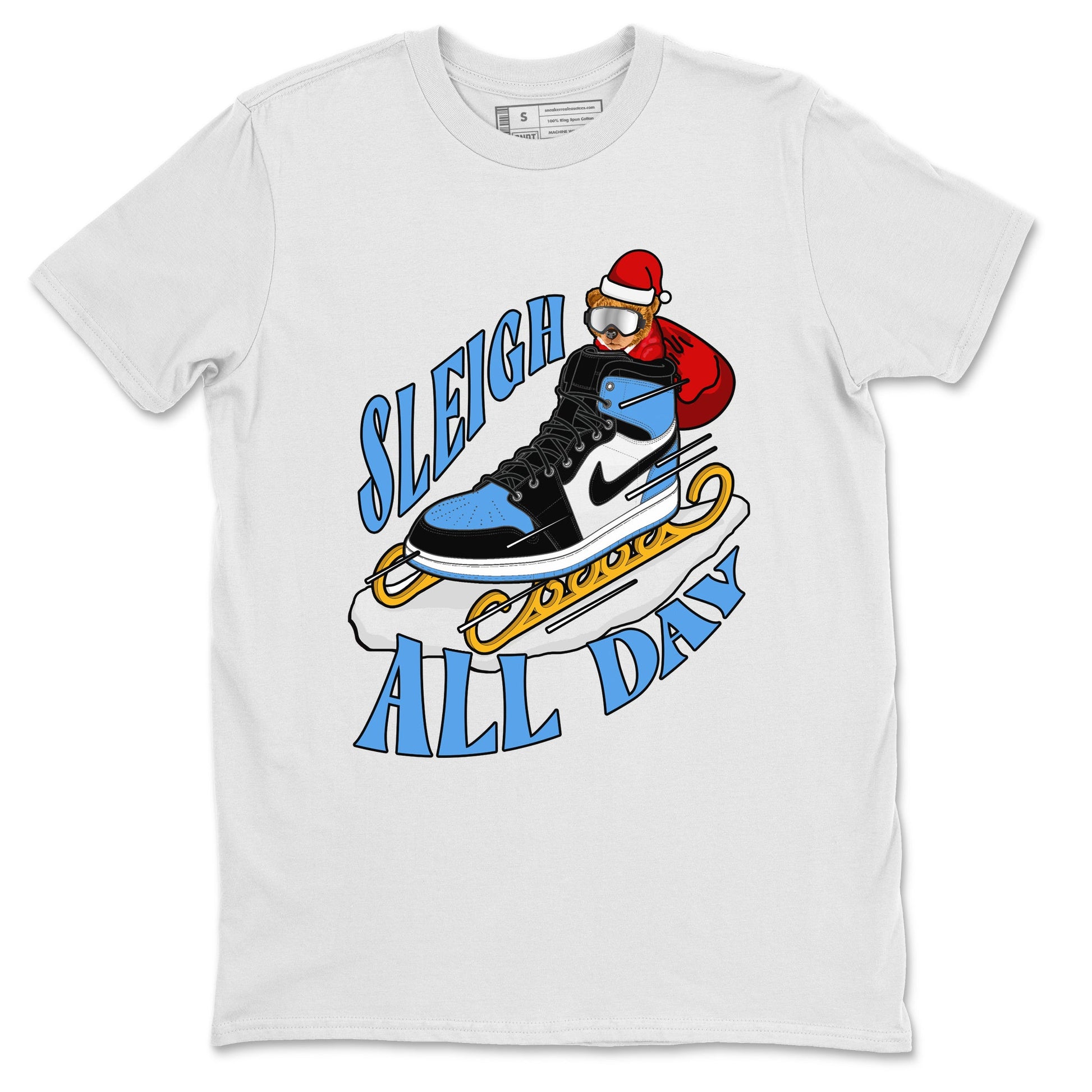 Air Jordan 1 UNC TOE shirt to match jordans Sleigh All Day sneaker tees christmas gift Xmas outfit AJ1 UNC TOE SNRT Sneaker Release Tees Unisex White 2 T-Shirt