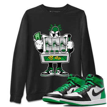 Air Jordan 1 Celtics Sneaker Match Tees Slot Machine Sneaker Tees Air Jordan 1 High OG Celtics Sneaker Release Tees Unisex Shirts Black 1