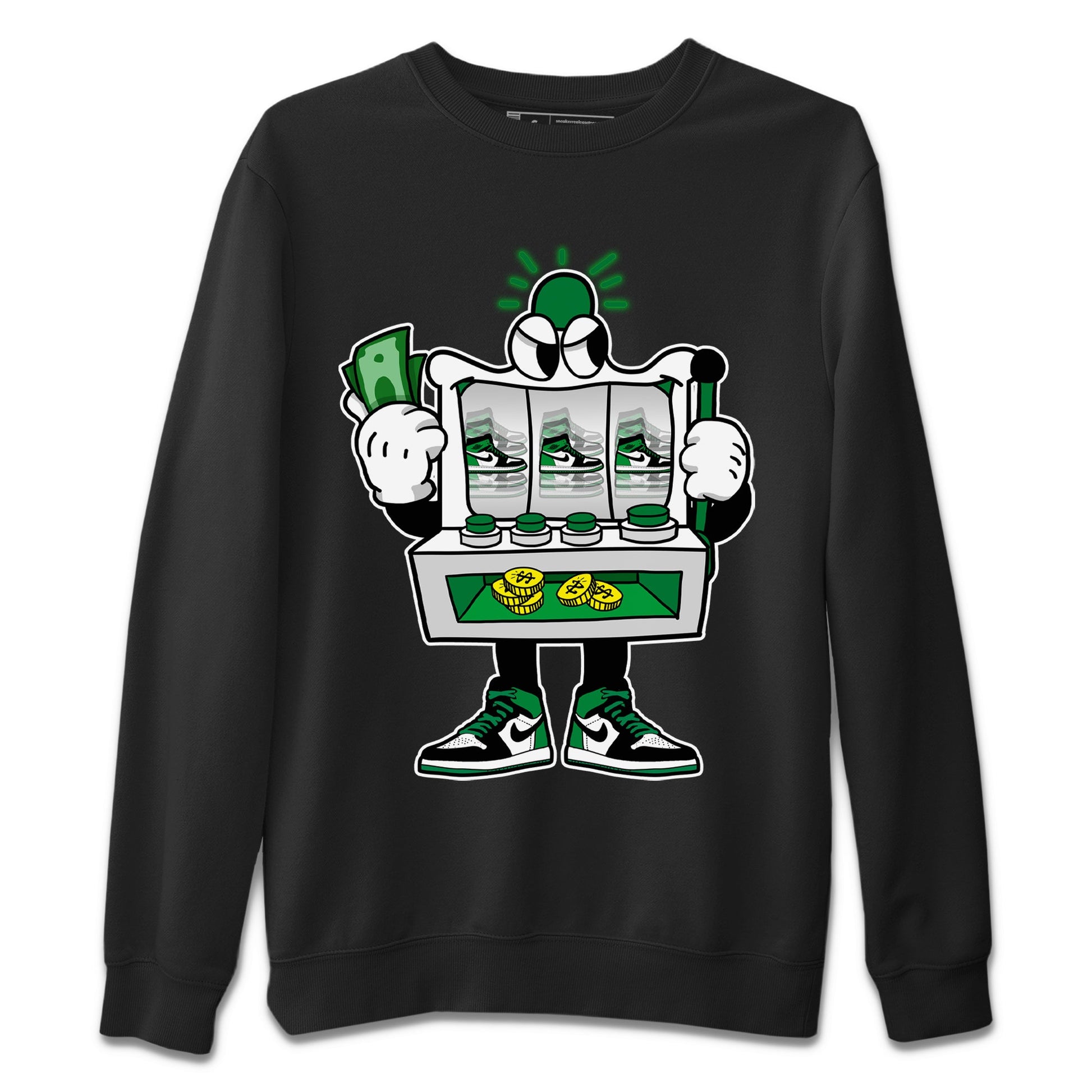 Air Jordan 1 Celtics Sneaker Match Tees Slot Machine Sneaker Tees Air Jordan 1 High OG Celtics Sneaker Release Tees Unisex Shirts Black 2