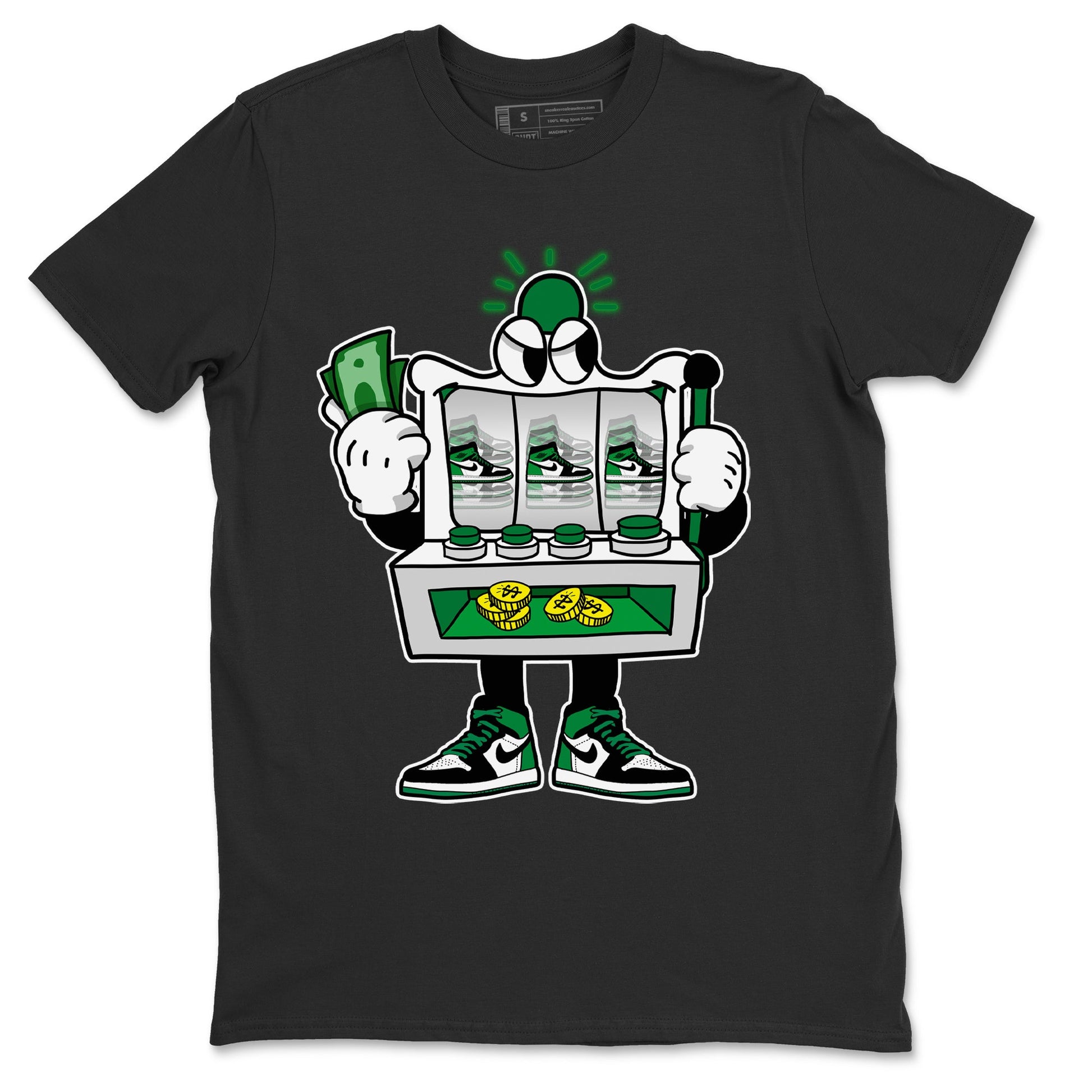Air Jordan 1 Celtics Sneaker Match Tees Slot Machine Sneaker Tees Air Jordan 1 High OG Celtics Sneaker Release Tees Unisex Shirts Black 2