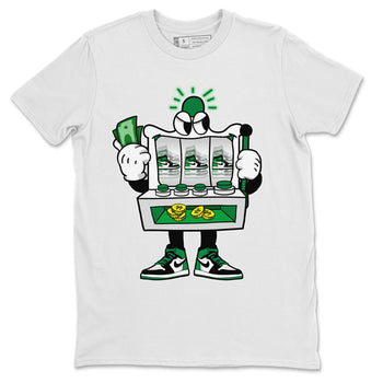 Air Jordan 1 Celtics Sneaker Match Tees Slot Machine Sneaker Tees Air Jordan 1 High OG Celtics Sneaker Release Tees Unisex Shirts White 2