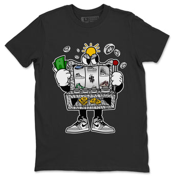 Jordan 1 White Cement Sneaker Match Tees Slot Machine Sneaker Tees Jordan 1 White Cement Sneaker Release Tees Unisex Shirts