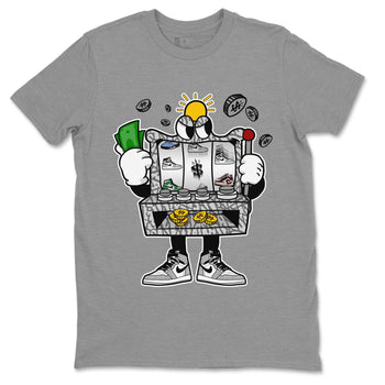 Jordan 1 White Cement Sneaker Match Tees Slot Machine Sneaker Tees Jordan 1 White Cement Sneaker Release Tees Unisex Shirts