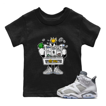 Jordan 6 Cool Grey Sneaker Match Tees Slot Machine Sneaker Tees Jordan 6 Cool Grey Sneaker Release Tees Kids Shirts