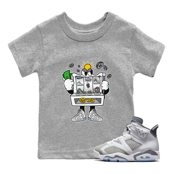Jordan 6 Cool Grey Sneaker Match Tees Slot Machine Sneaker Tees Jordan 6 Cool Grey Sneaker Release Tees Kids Shirts