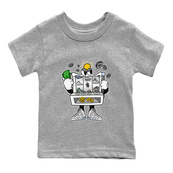 Jordan 6 Cool Grey Sneaker Match Tees Slot Machine Sneaker Tees Jordan 6 Cool Grey Sneaker Release Tees Kids Shirts