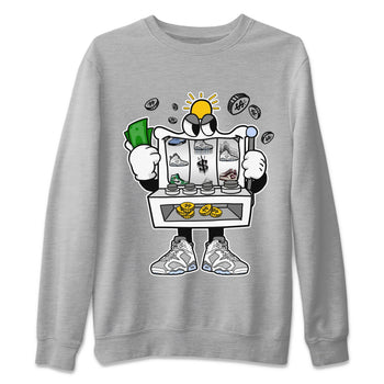Jordan 6 Cool Grey Sneaker Match Tees Slot Machine Sneaker Tees Jordan 6 Cool Grey Sneaker Release Tees Unisex Shirts