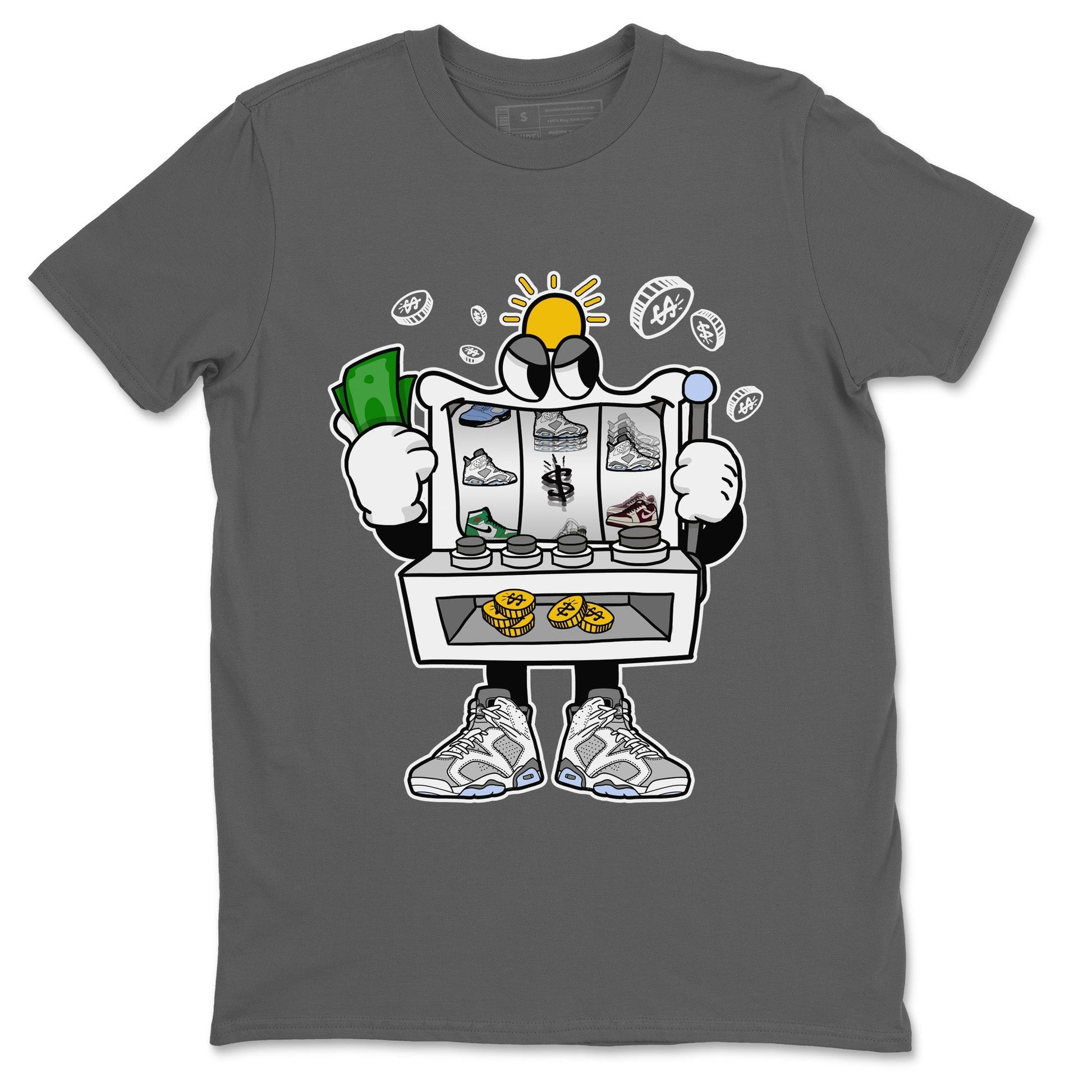 Jordan 6 Cool Grey Sneaker Match Tees Slot Machine Sneaker Tees Jordan 6 Cool Grey Sneaker Release Tees Unisex Shirts