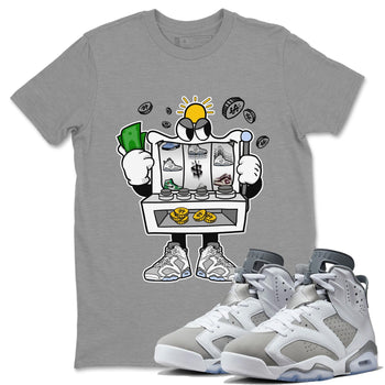 Jordan 6 Cool Grey Sneaker Match Tees Slot Machine Sneaker Tees Jordan 6 Cool Grey Sneaker Release Tees Unisex Shirts