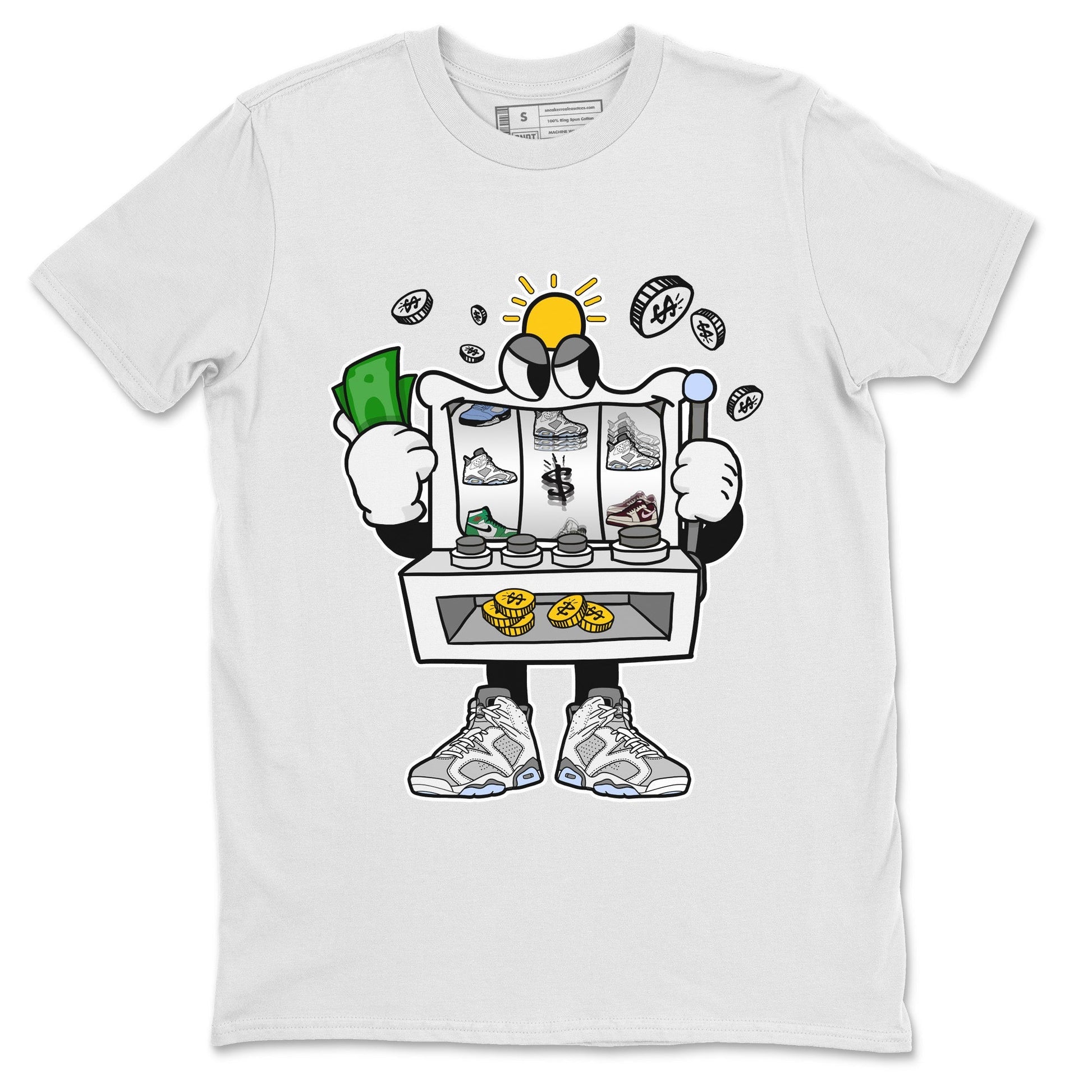 Jordan 6 Cool Grey Sneaker Match Tees Slot Machine Sneaker Tees Jordan 6 Cool Grey Sneaker Release Tees Unisex Shirts