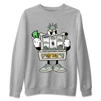 Dunk Low Mica Green Sneaker Match Tees Slot Machine Sneaker Tees Dunk Mica Green Sneaker Release Tees Unisex Shirts Heather Grey 2