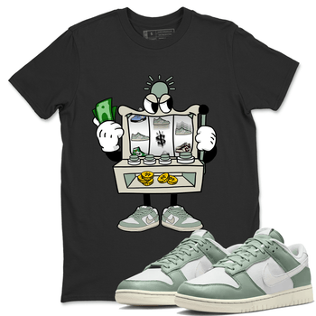 Dunk Low Mica Green Sneaker Match Tees Slot Machine Sneaker Tees Dunk Mica Green Sneaker Release Tees Unisex Shirts Black 1