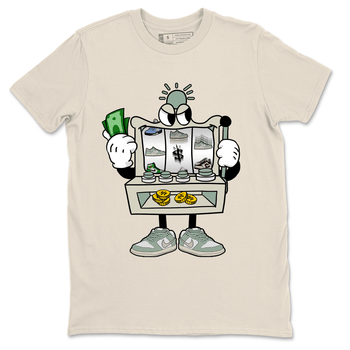 Dunk Low Mica Green Sneaker Match Tees Slot Machine Sneaker Tees Dunk Mica Green Sneaker Release Tees Unisex Shirts Natural 2