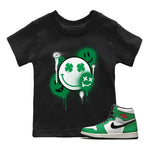 Jordan 1 Lucky Green Sneaker Match Tees Smile Painting Sneaker Tees Jordan 1 Lucky Green Sneaker Release Tees Kids Shirts