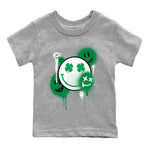 Jordan 1 Lucky Green Sneaker Match Tees Smile Painting Sneaker Tees Jordan 1 Lucky Green Sneaker Release Tees Kids Shirts