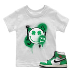 Jordan 1 Lucky Green Sneaker Match Tees Smile Painting Sneaker Tees Jordan 1 Lucky Green Sneaker Release Tees Kids Shirts